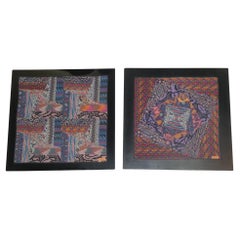 Set of 2 Tapestry with wooden frame by Missoni, Italy, 1980s
