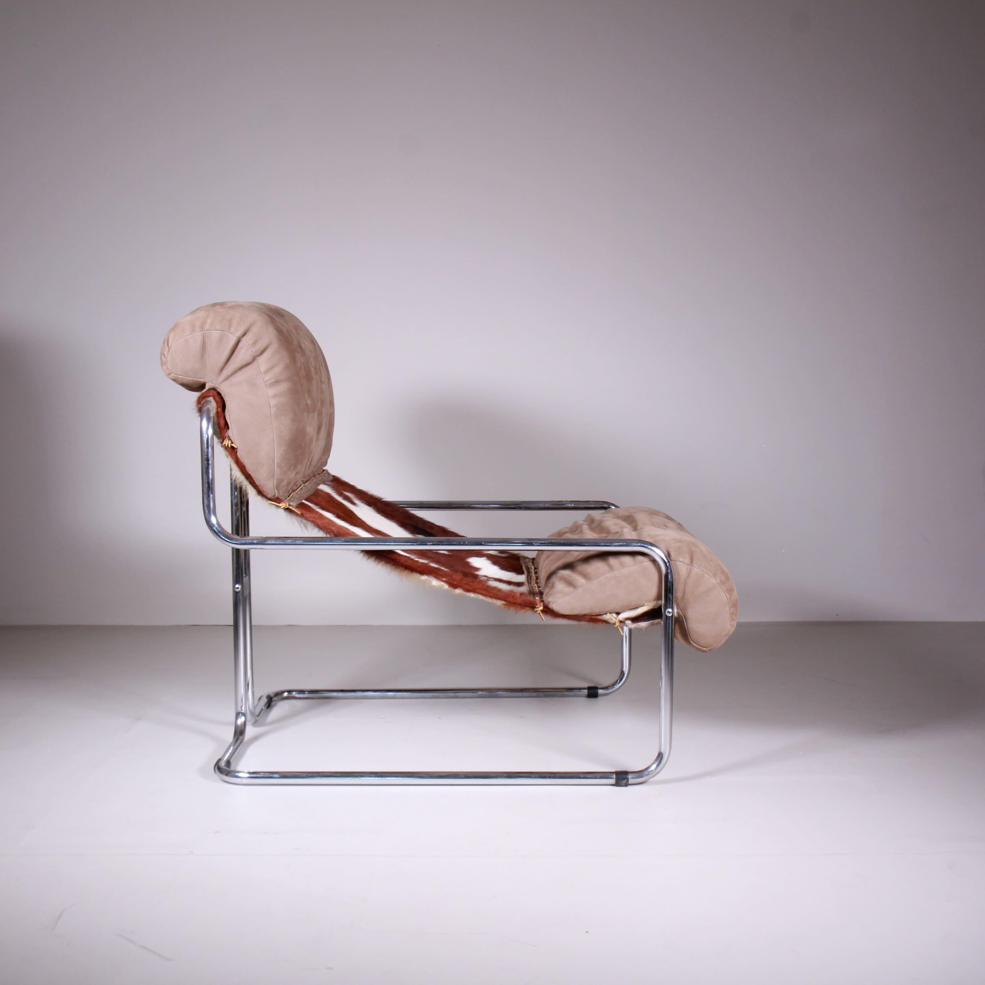 Set di 2 Chaise Longue in pelle di Pecari, Guido Faleschini, 1970 en venta 6