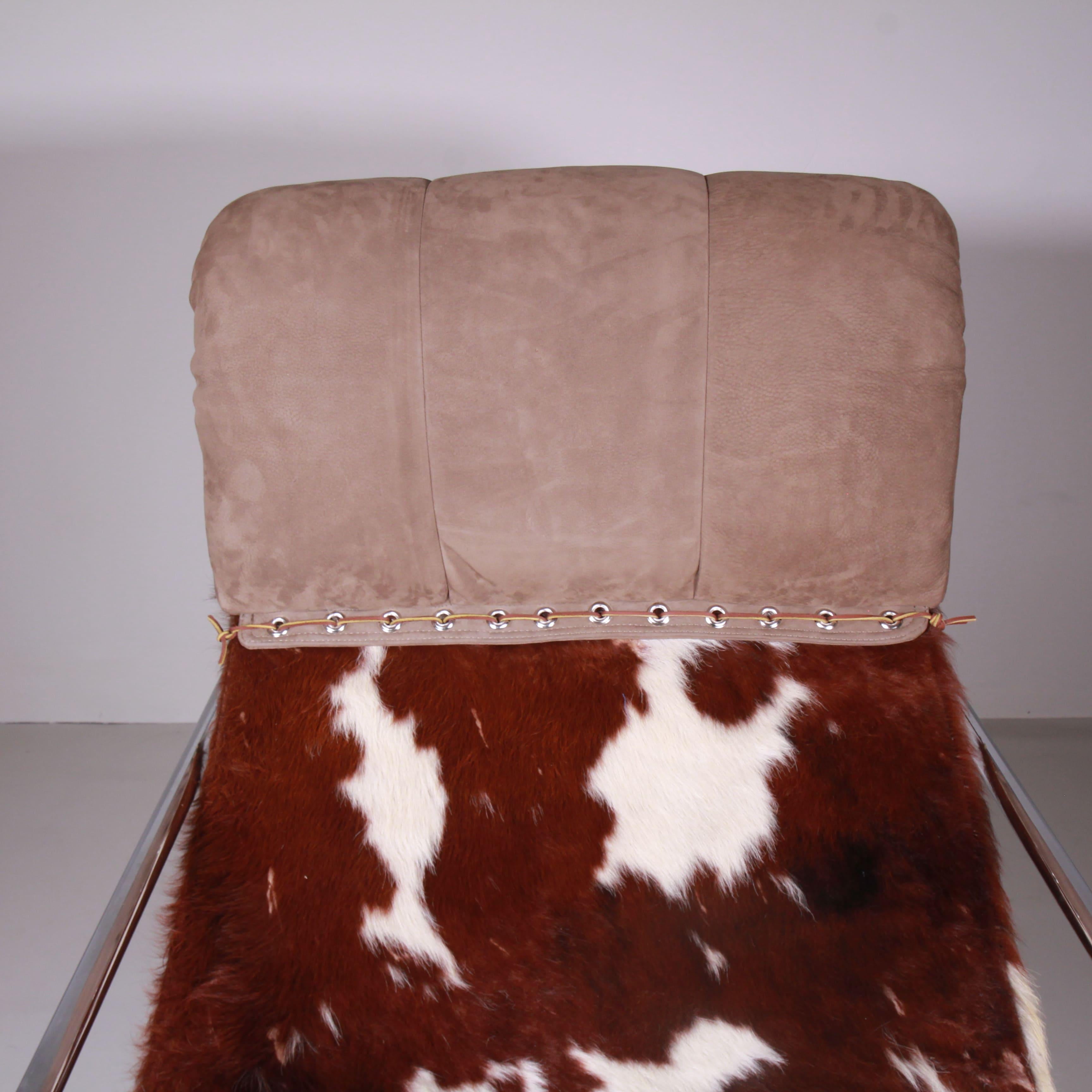 Set di 2 Chaise Longue in pelle di Pecari, Guido Faleschini, 1970 en venta 8