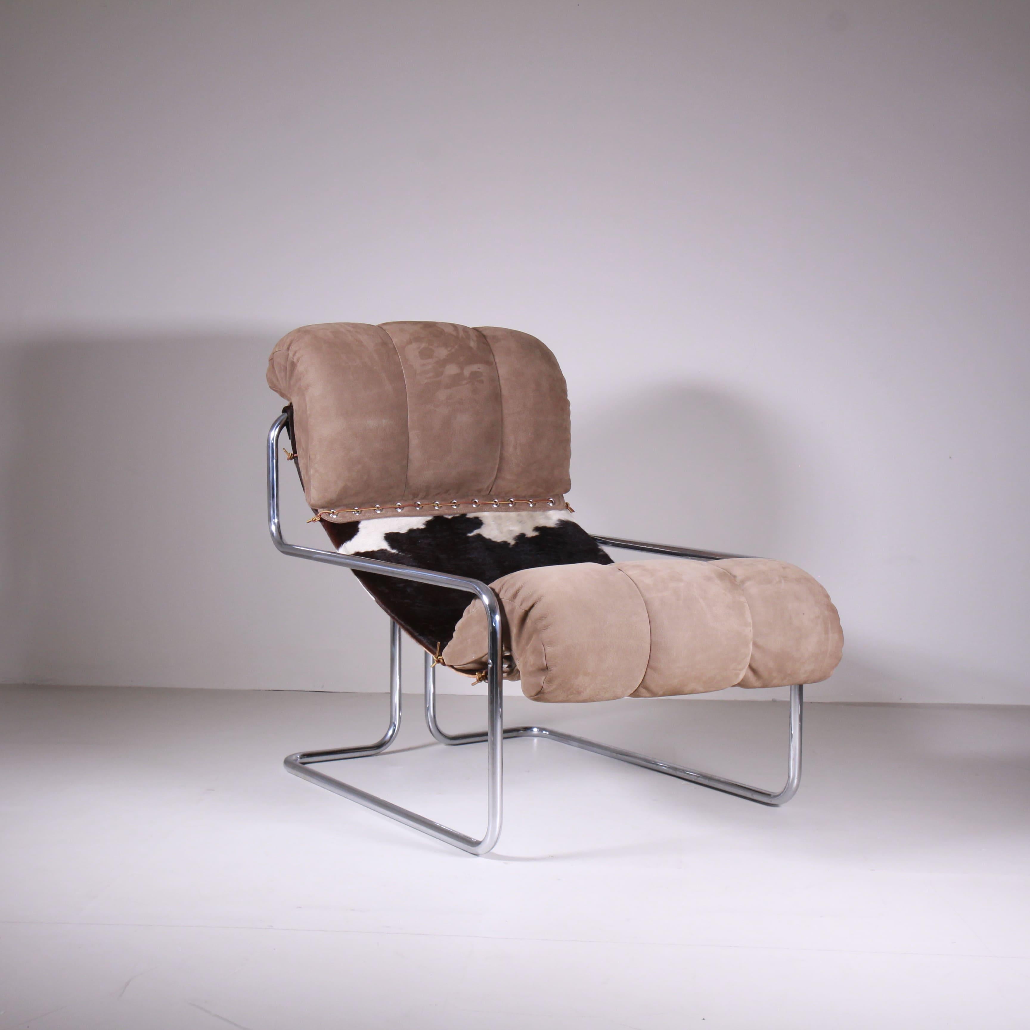 Set di 2 Chaise Longue in pelle di Pecari, Guido Faleschini, 1970 Italiano en venta