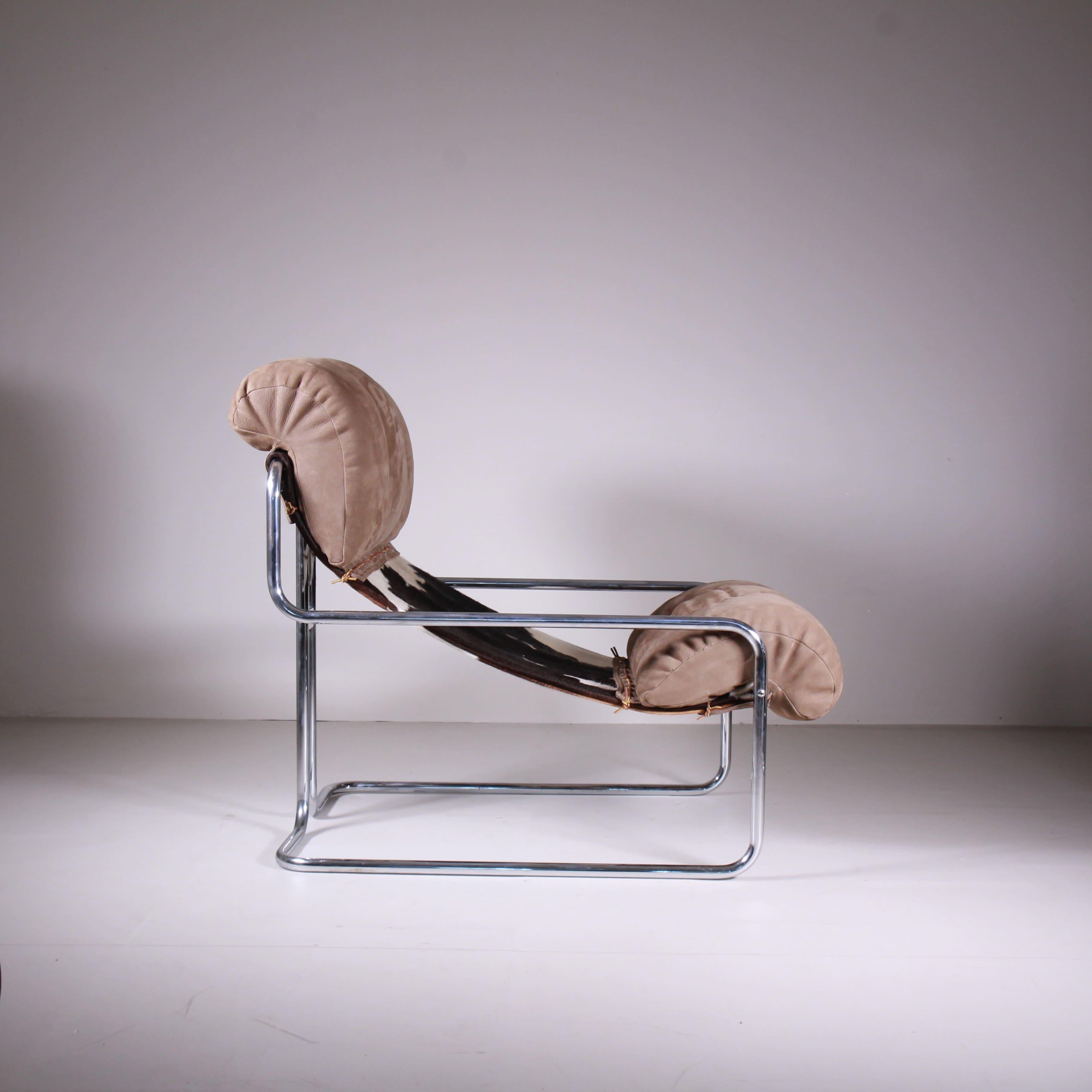 Set di 2 Chaise Longue in pelle di Pecari, Guido Faleschini, 1970 en Bueno estado para la venta en Milano, Lombardia