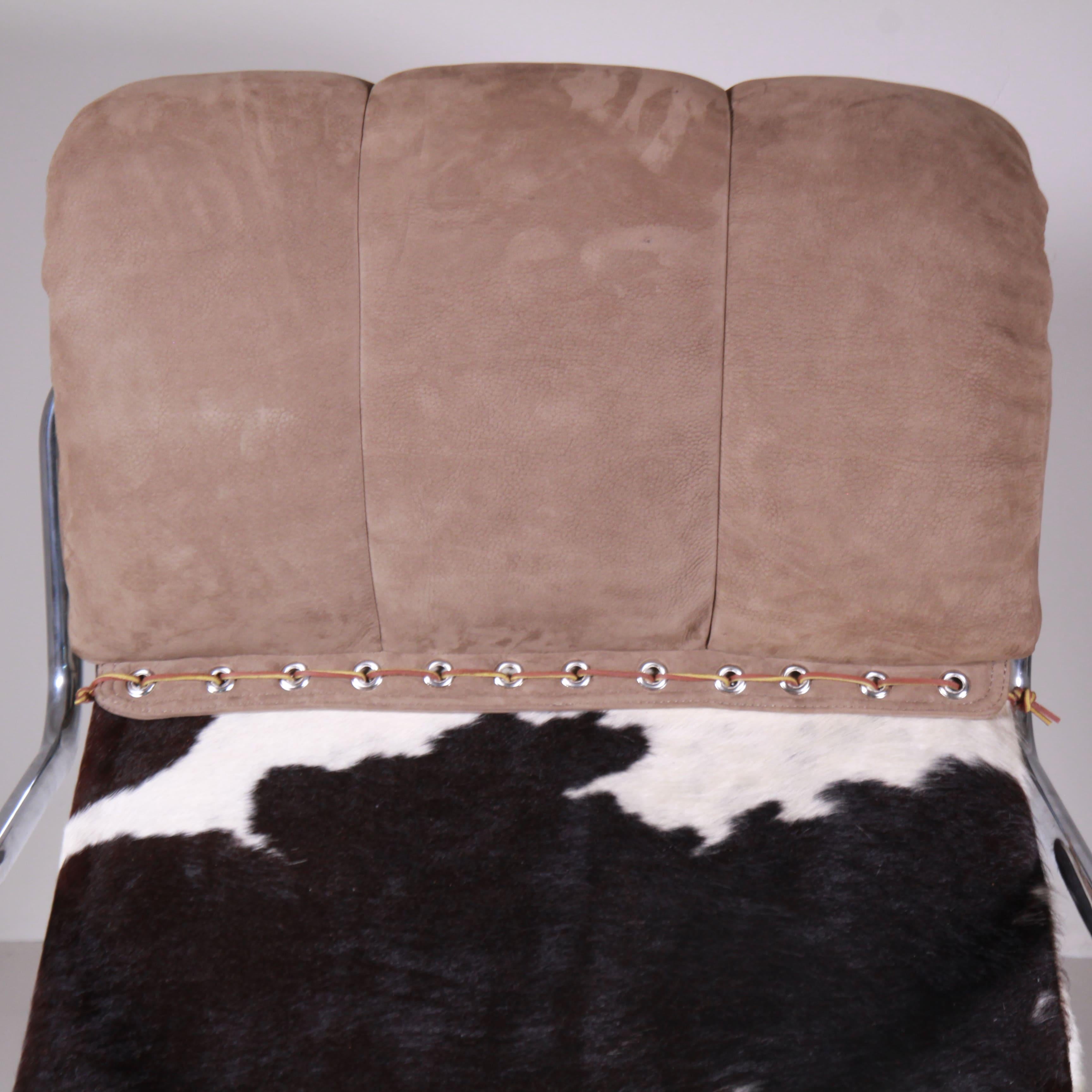 Set di 2 Chaise Longue in pelle di Pecari, Guido Faleschini, 1970 en venta 1