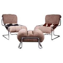 Set di 2 Chaise Longue in pelle di Pecari, Guido Faleschini, 1970