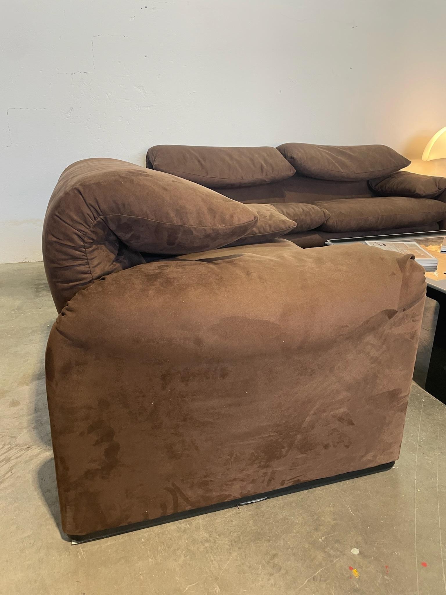 Fabric Set di 2 divani e una poltrona maralunga di vico magistretti per cassina For Sale