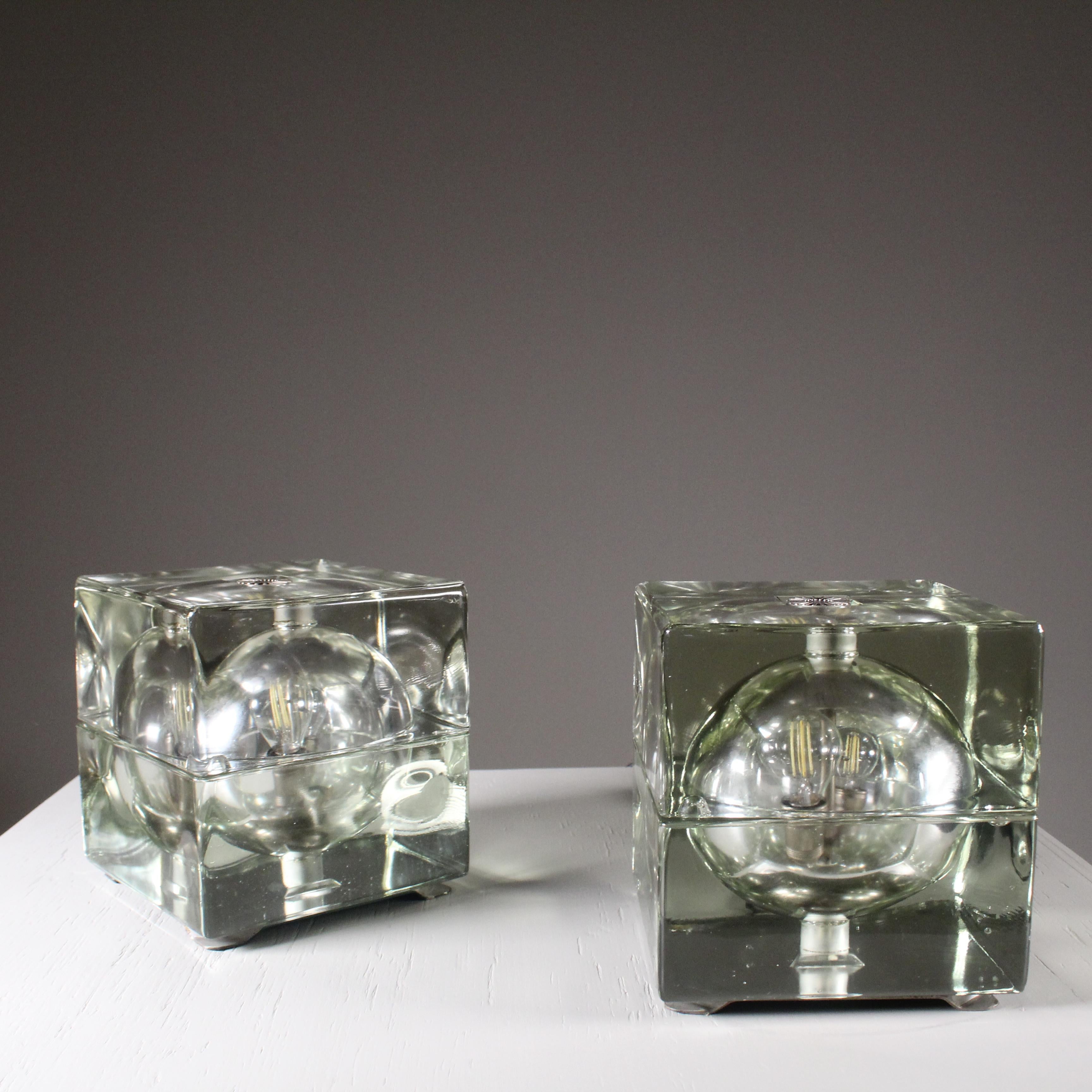 Set di 2 Lampada Cubosfera, Alessandro Mendini, 1980 Vitral en venta
