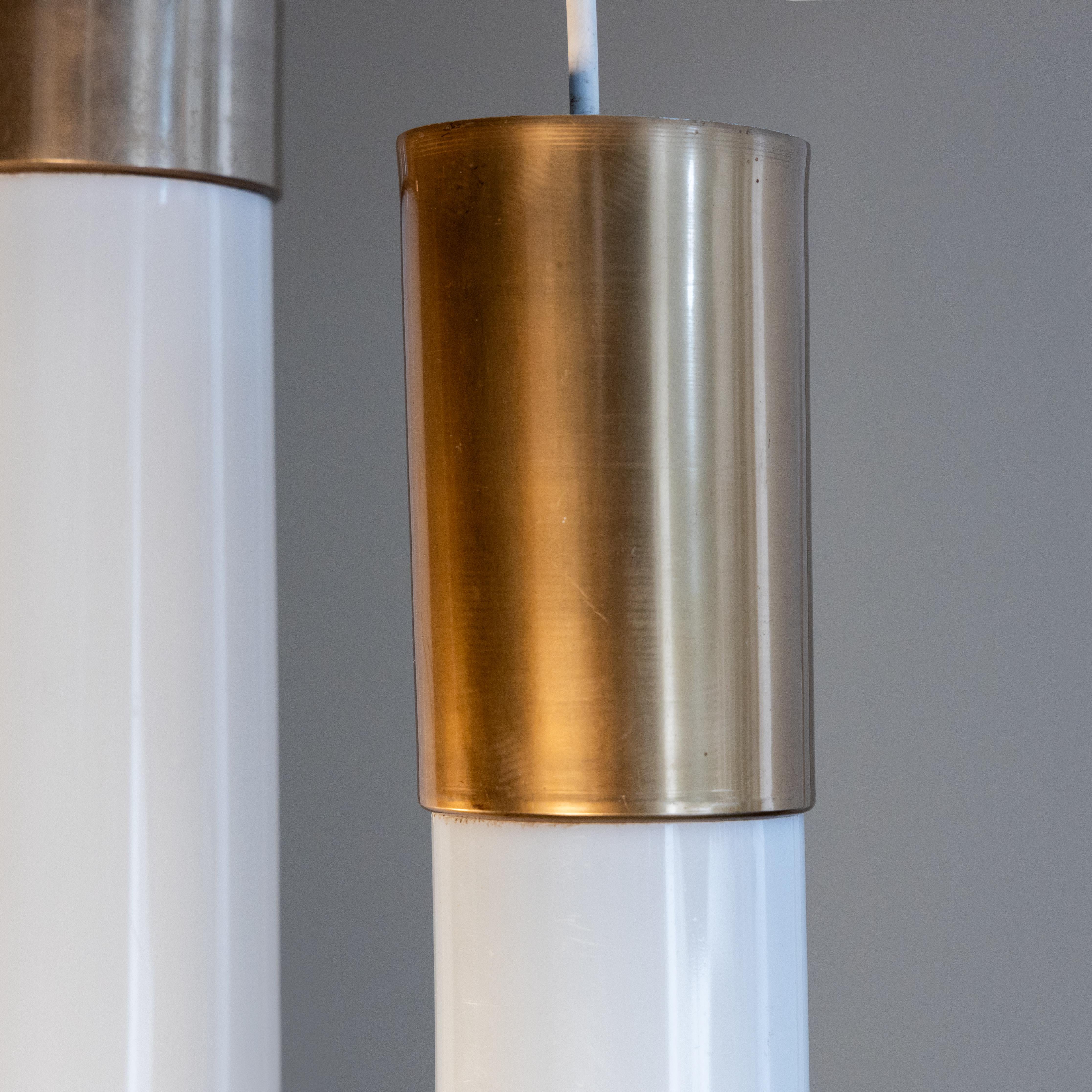 Mid-20th Century Set di 2 lampade a sospensione, Stilux Milano in vendita