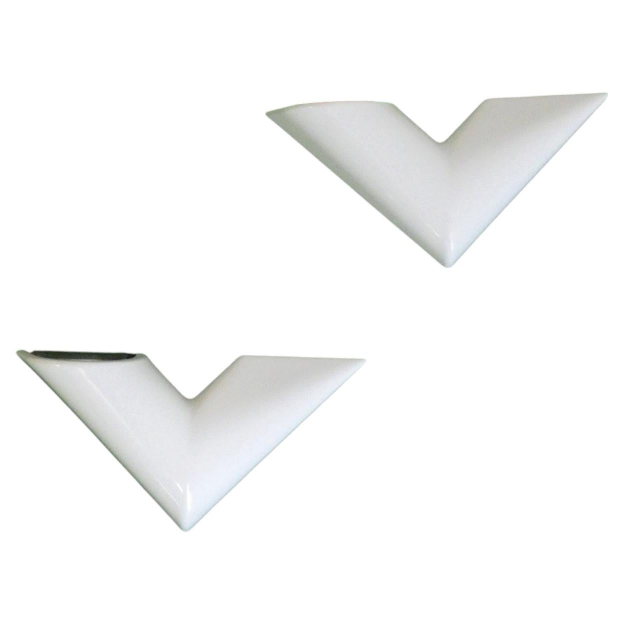 Set di 2 Lampade da parete in policarbonato di Francesconi, anni '80 in vendita