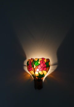 Set di 2 Lampade da parete stile Tiffany in policarbonato di Flair, anni '90
