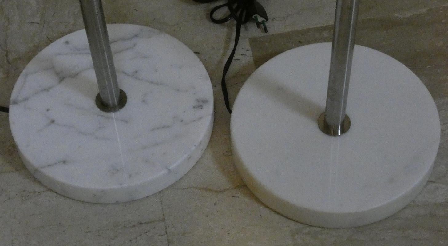 Steel Set of 2 Floor Lamps Attributed to Achille Castiglioni for Flos, 1960s For Sale