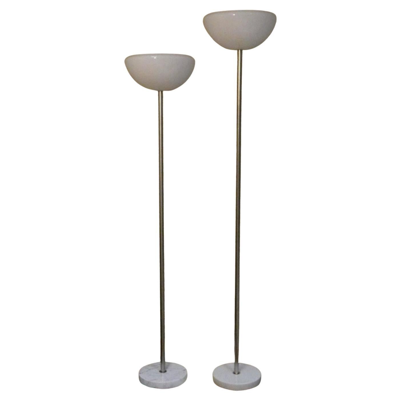Set of 2 Floor Lamps Attributed to Achille Castiglioni for Flos, 1960s