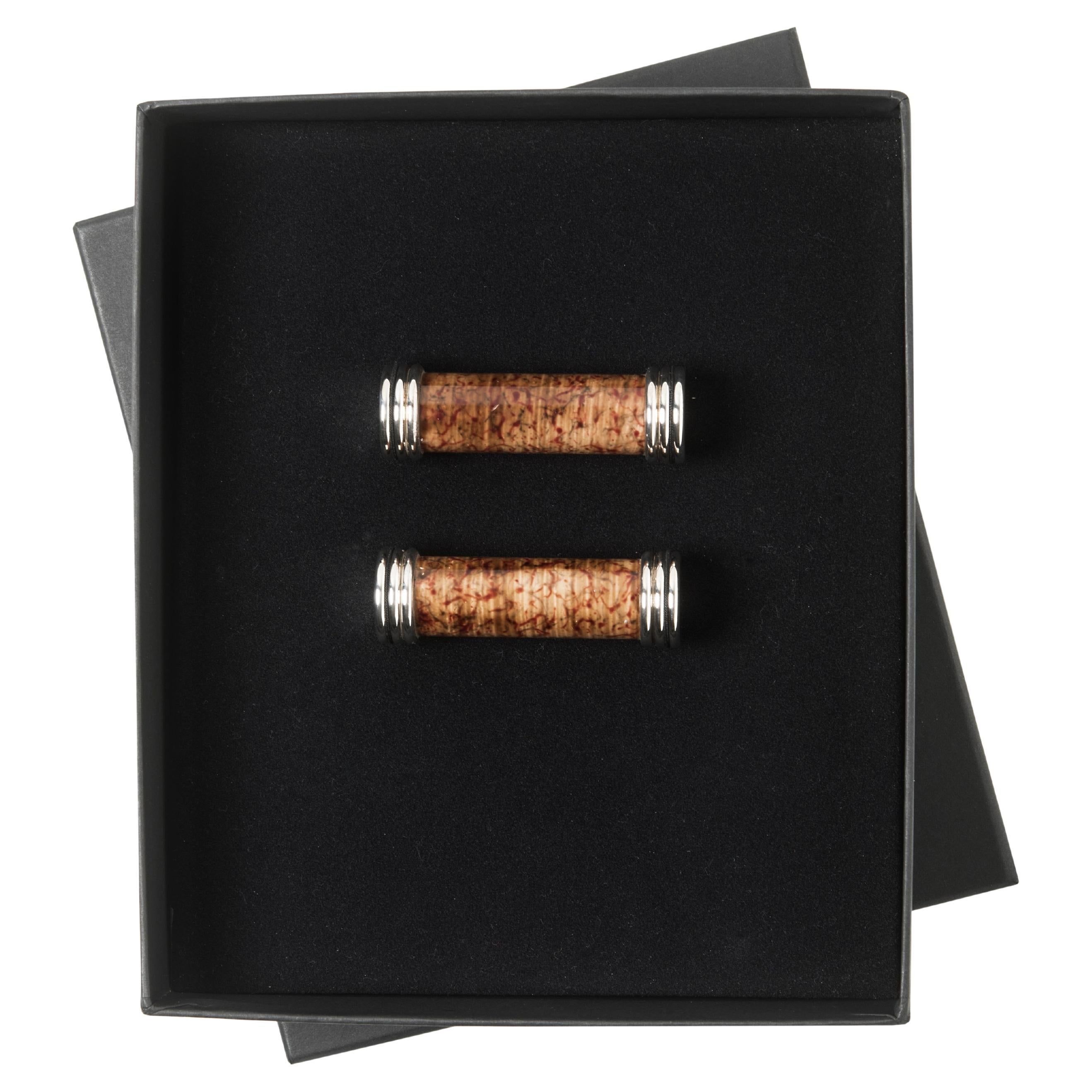 Set di 2 Poggia Posate in Metallo Laccato - Design Nino Basso