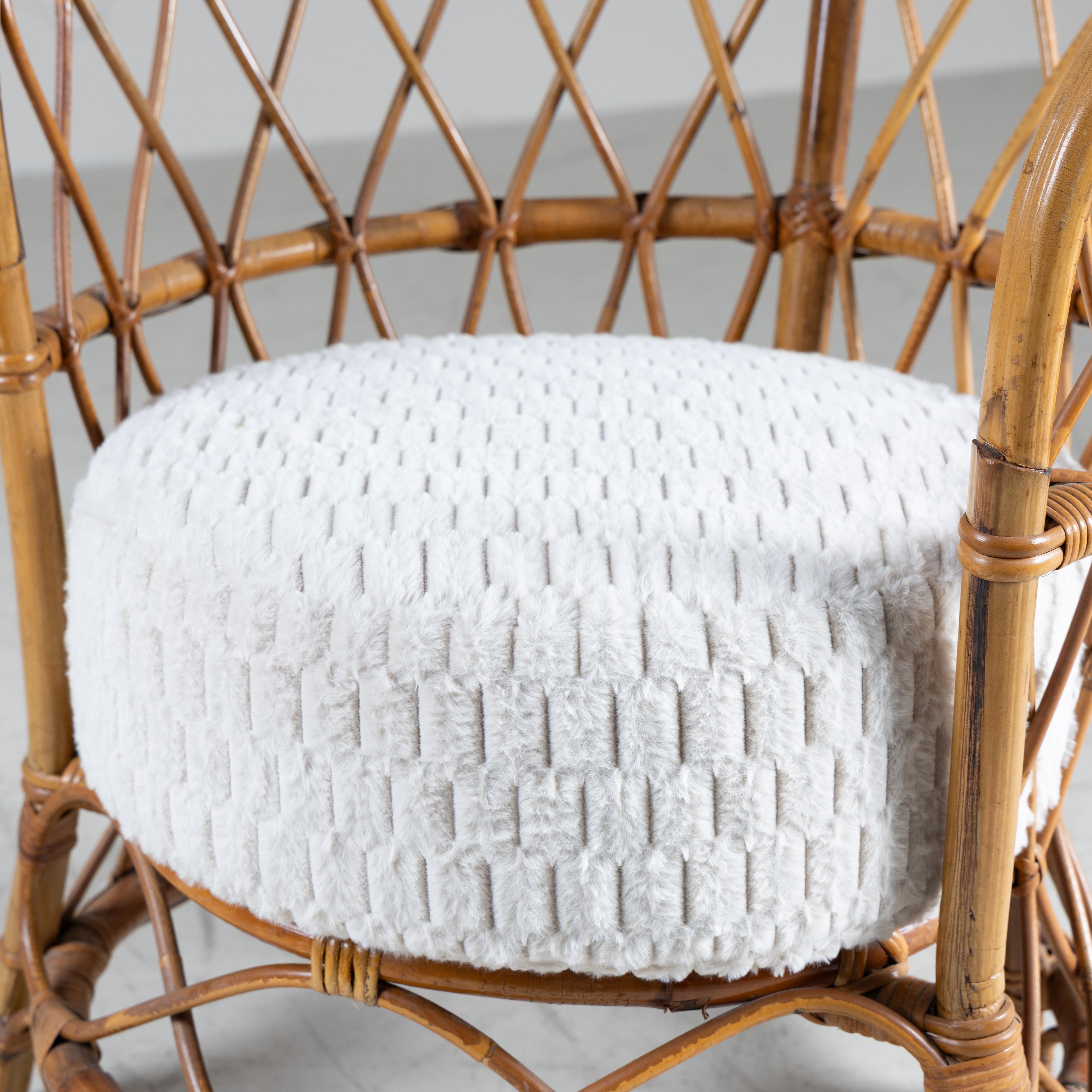 Mid-Century moderno Set di 2 poltroncine in rattan, Lio Carminati, 1960 in vendita