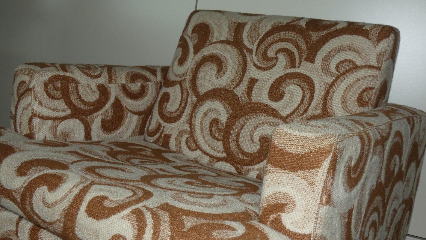 20th Century Set of 2 Wool Bouclé Armchairs with Optical Patterns, Italy 1960s For Sale