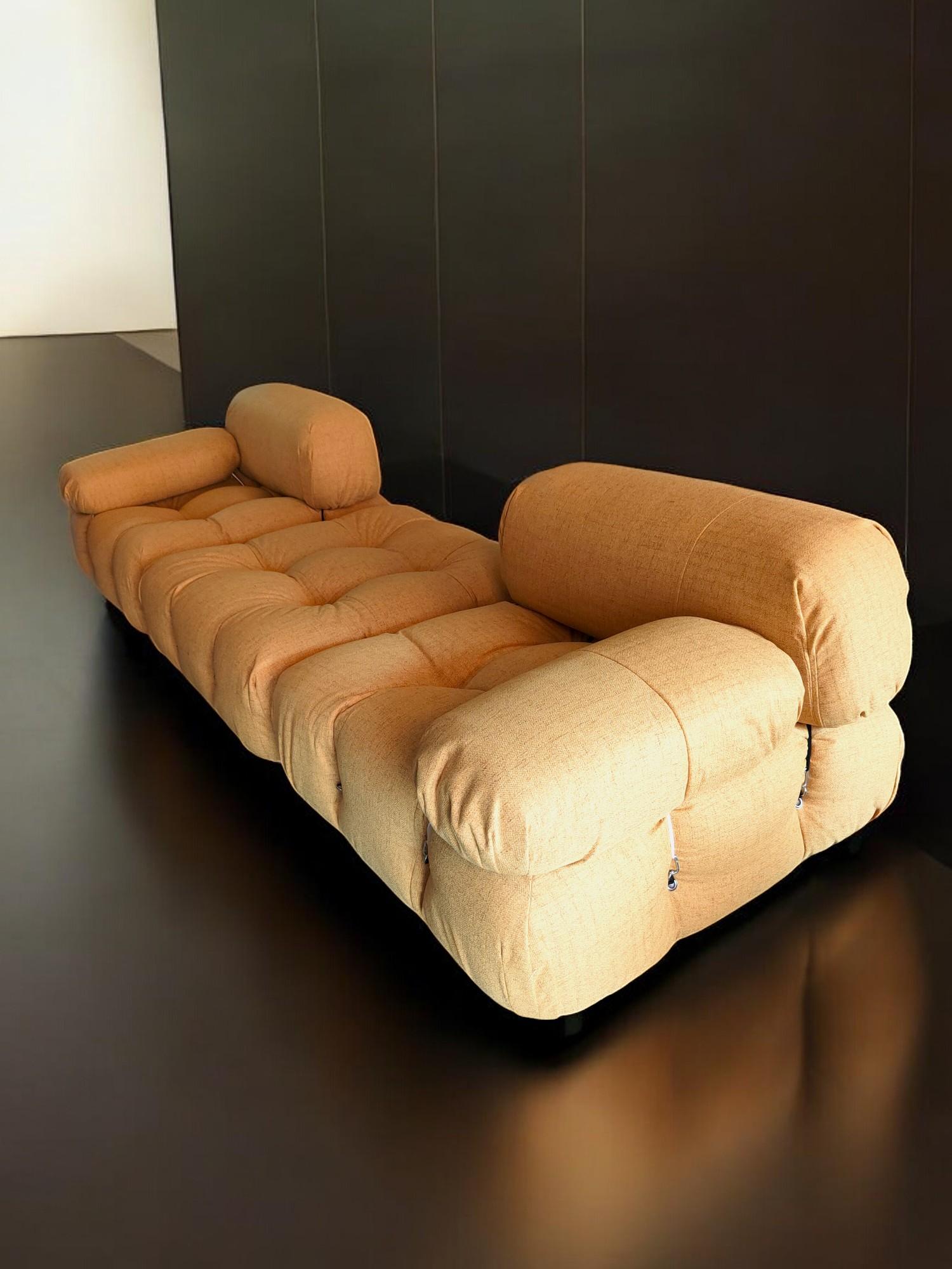 Set of 2 Camaleonda armchairs and pouf by Mario Bellini for B&B Italia, 1970s For Sale 4