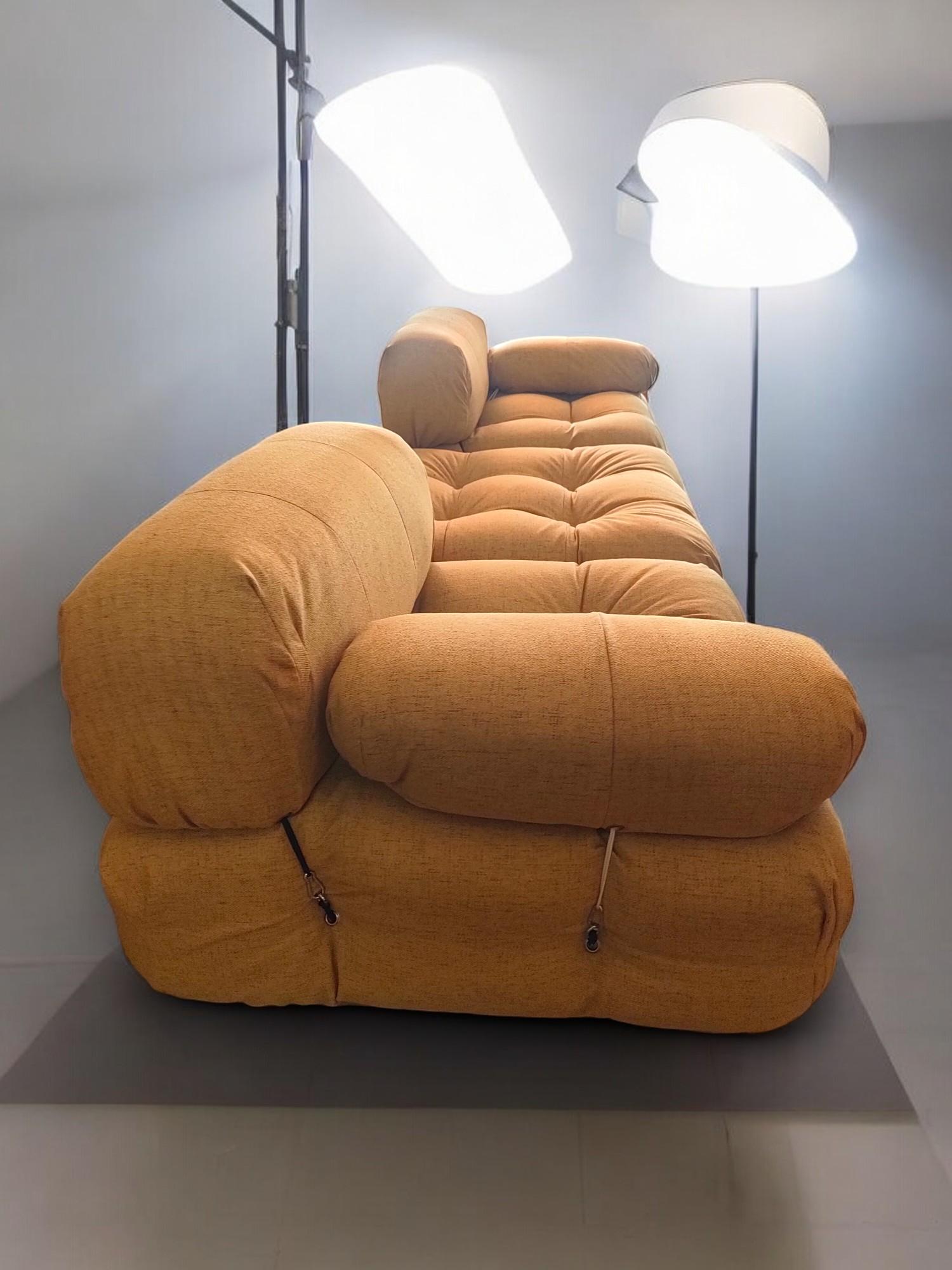 Set of 2 Camaleonda armchairs and pouf by Mario Bellini for B&B Italia, 1970s For Sale 6