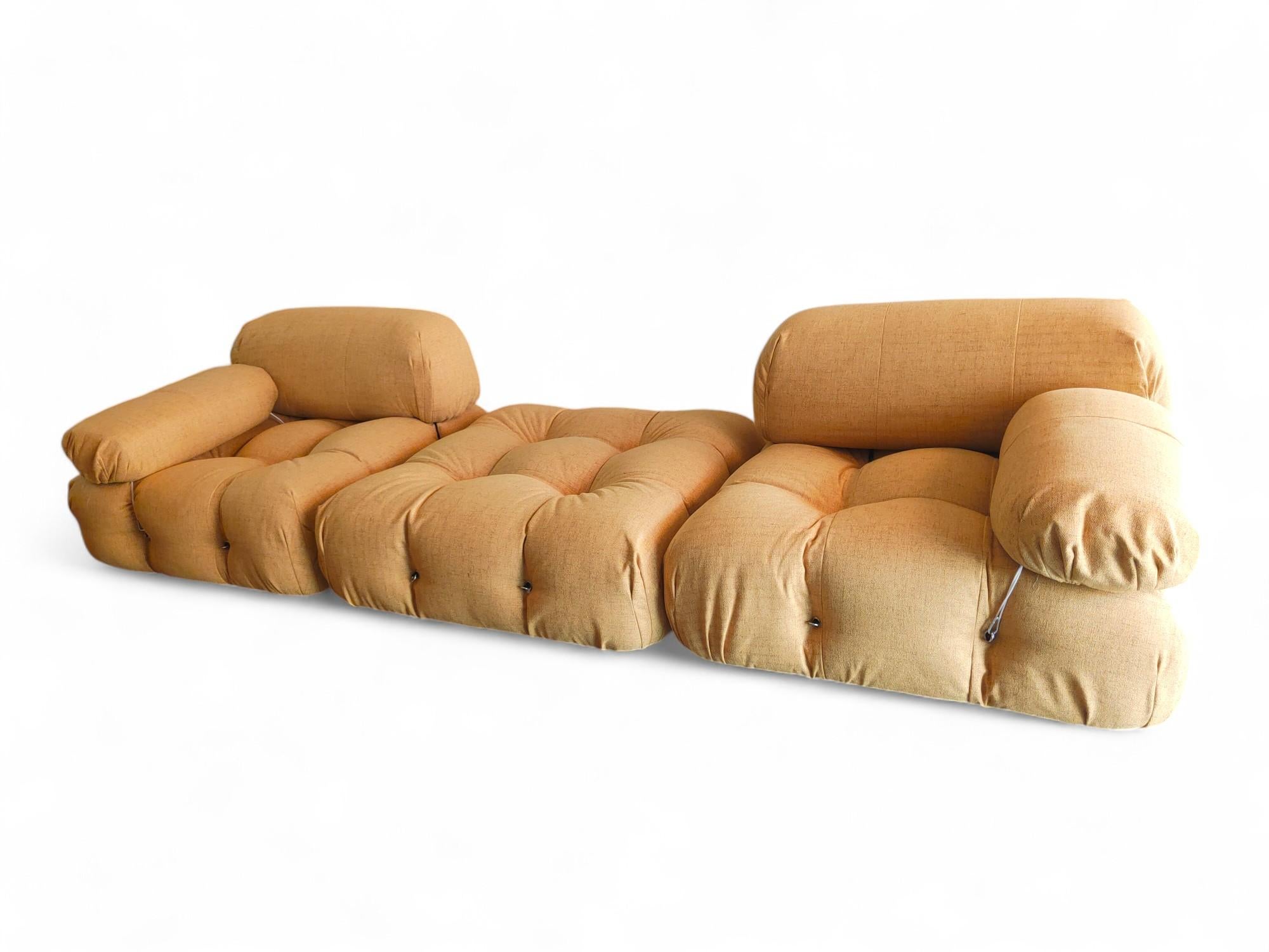 Italian Set of 2 Camaleonda armchairs and pouf by Mario Bellini for B&B Italia, 1970s For Sale