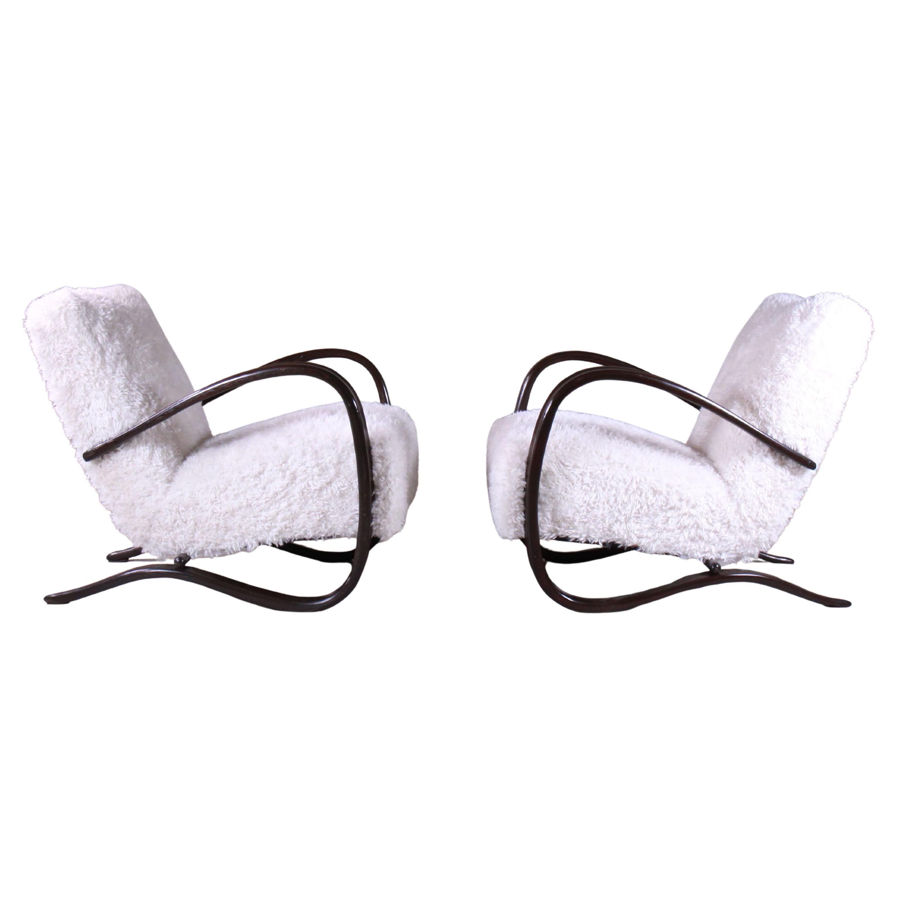 Set di 2 Poltrone H269, Jindrich Halabala, 1960 en venta