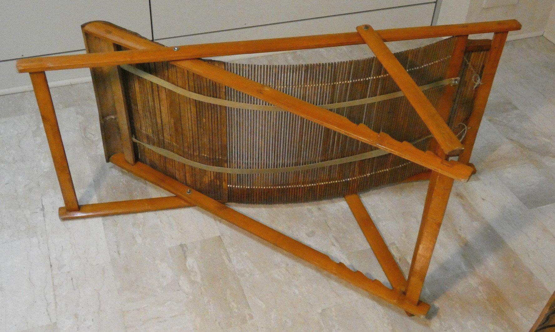 Set of 2 Bamboo Folding Lounger and Chaise Chairs, Japan 3