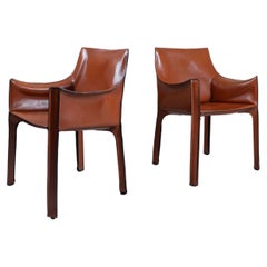 Set of 2 chairs "Cab"  413, Mario Bellini, Cassina, 1970