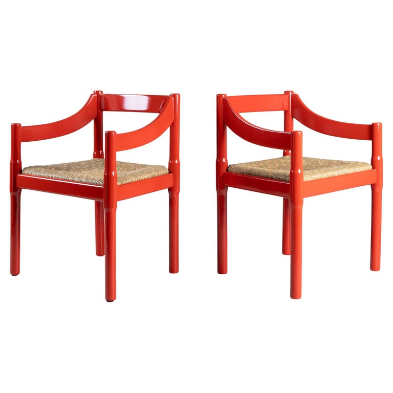 Set of Carimate chairs, Vico Magistretti, Cassina, 1958 For Sale