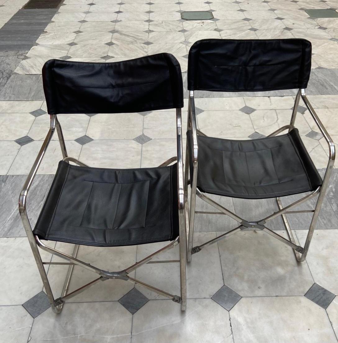 Set of 2 folding chairs Model April Designer Gae Aulenti 5