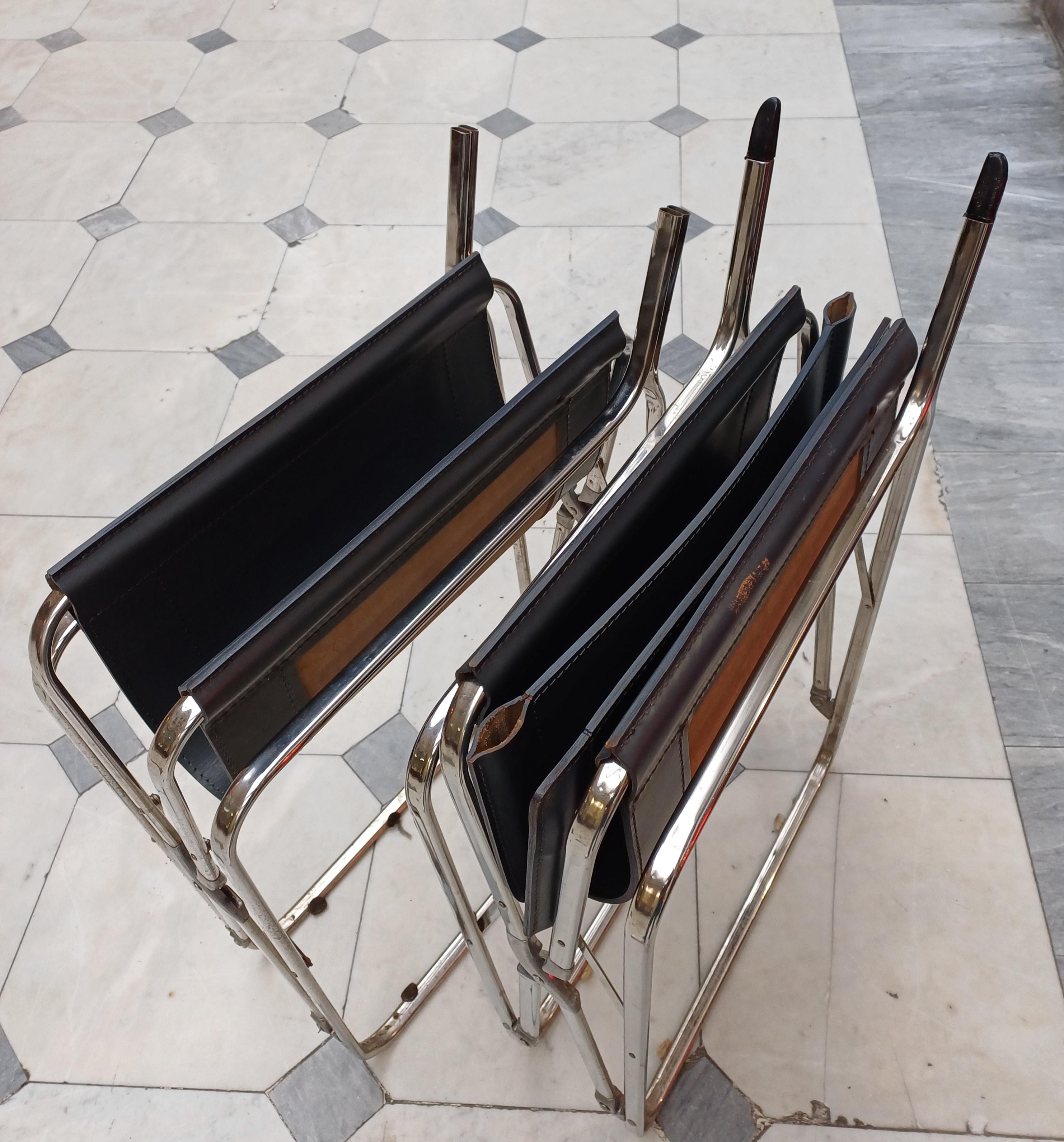 Mid-Century Modern Jeu de 2 chaises pliantes Modèle April Designer Gae Aulenti en vente