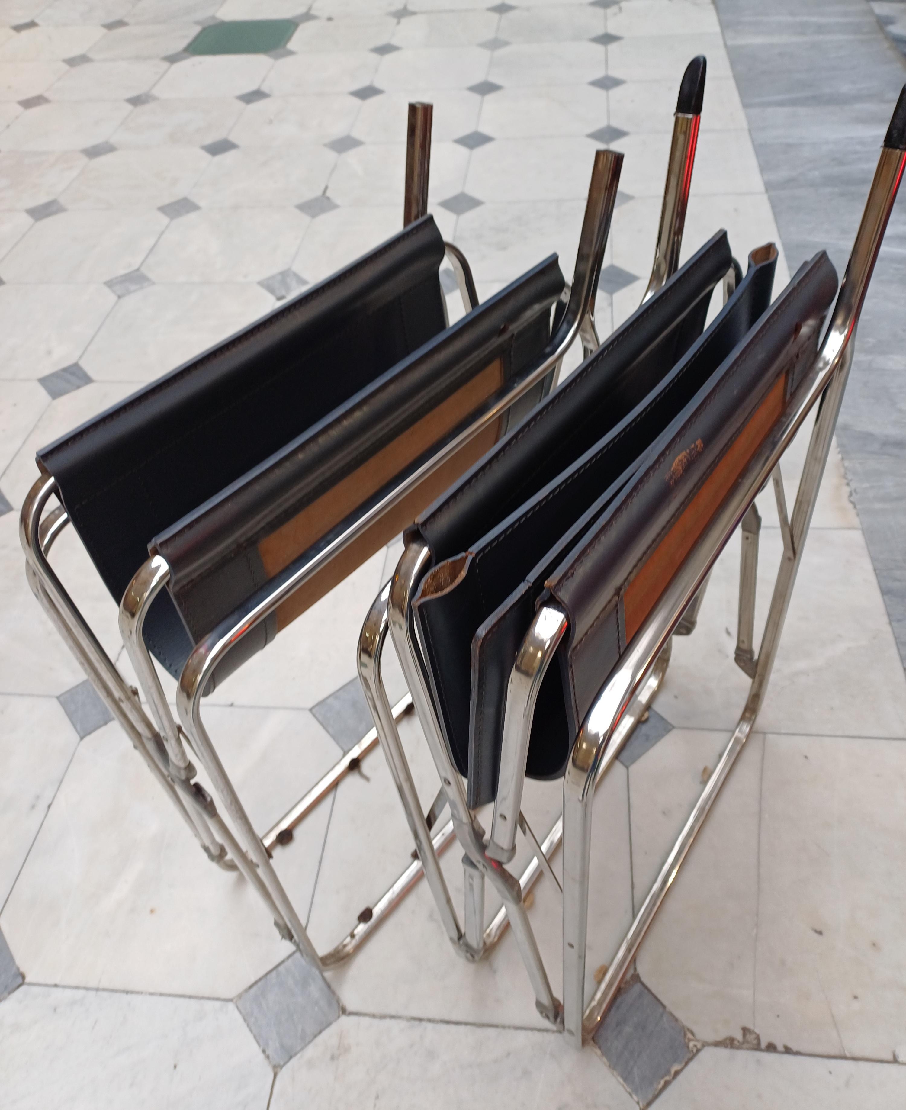 Set of 2 folding chairs Model April Designer Gae Aulenti In Good Condition For Sale In Torino, Piemonte