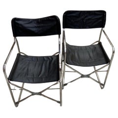 Vintage Set of 2 folding chairs Model April Designer Gae Aulenti