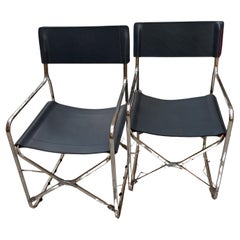 Vintage Set of 2 folding chairs Model April Designer Gae Aulenti