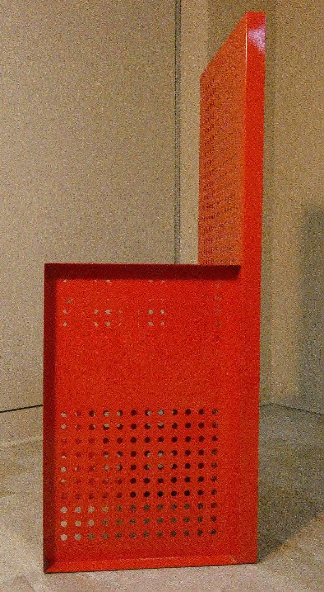 Set di 2 Sedie Trono Futurista in Ferro e Smalto by Urano Palma in vendita 4