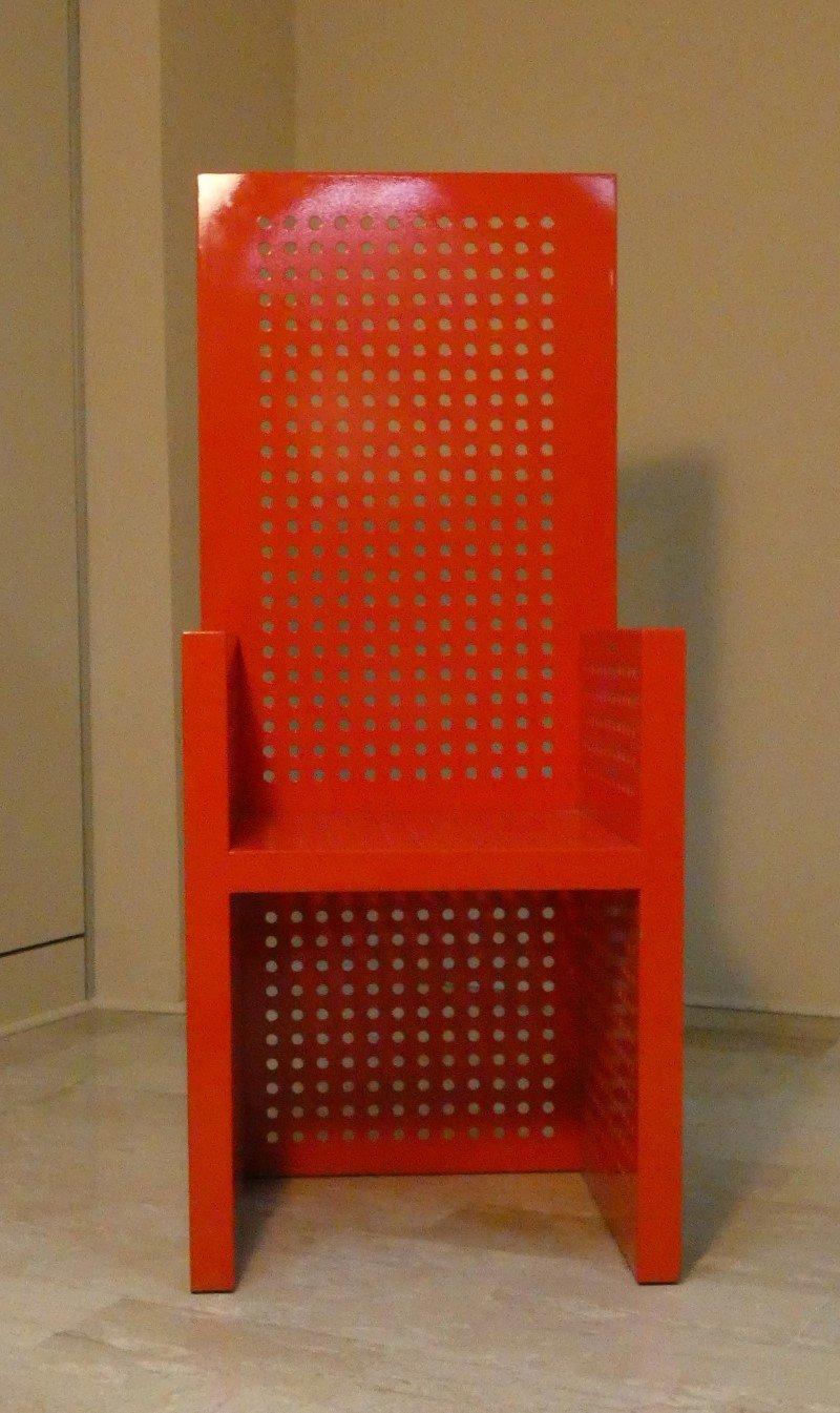 Set di 2 Sedie Trono Futurista in Ferro e Smalto by Urano Palma in vendita 6