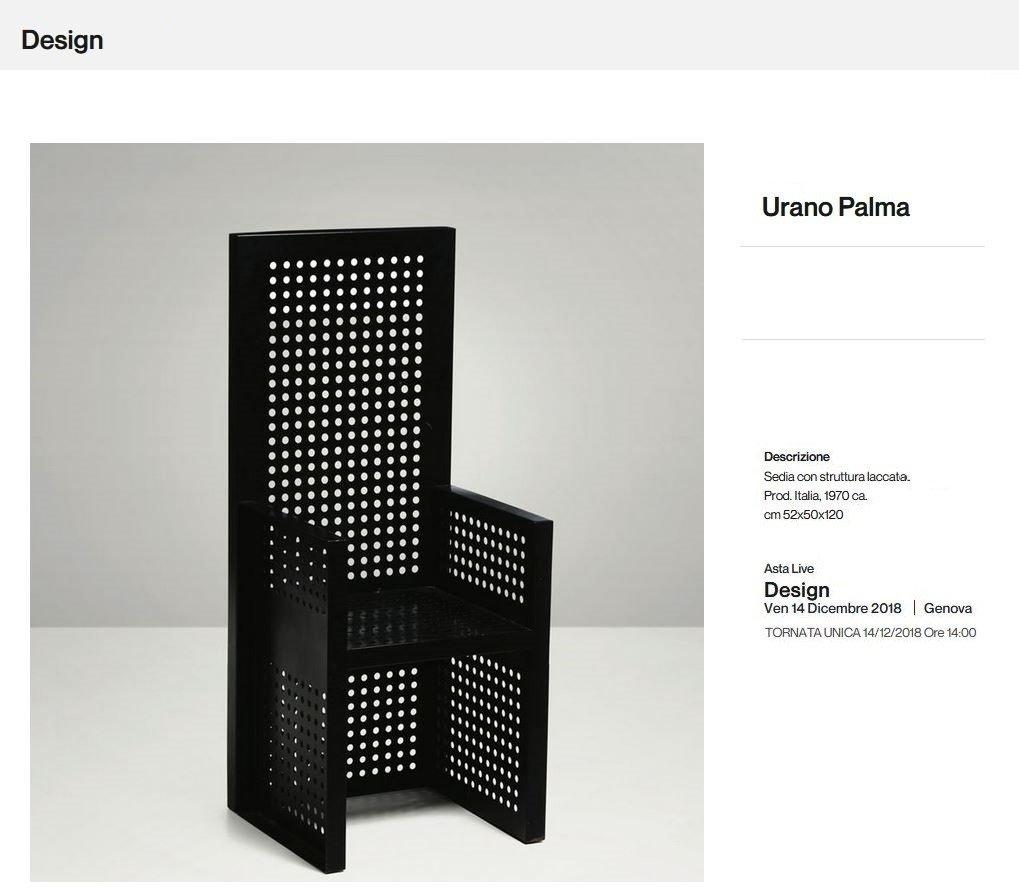 Set di 2 Sedie Trono Futurista in Ferro e Smalto by Urano Palma in vendita 11