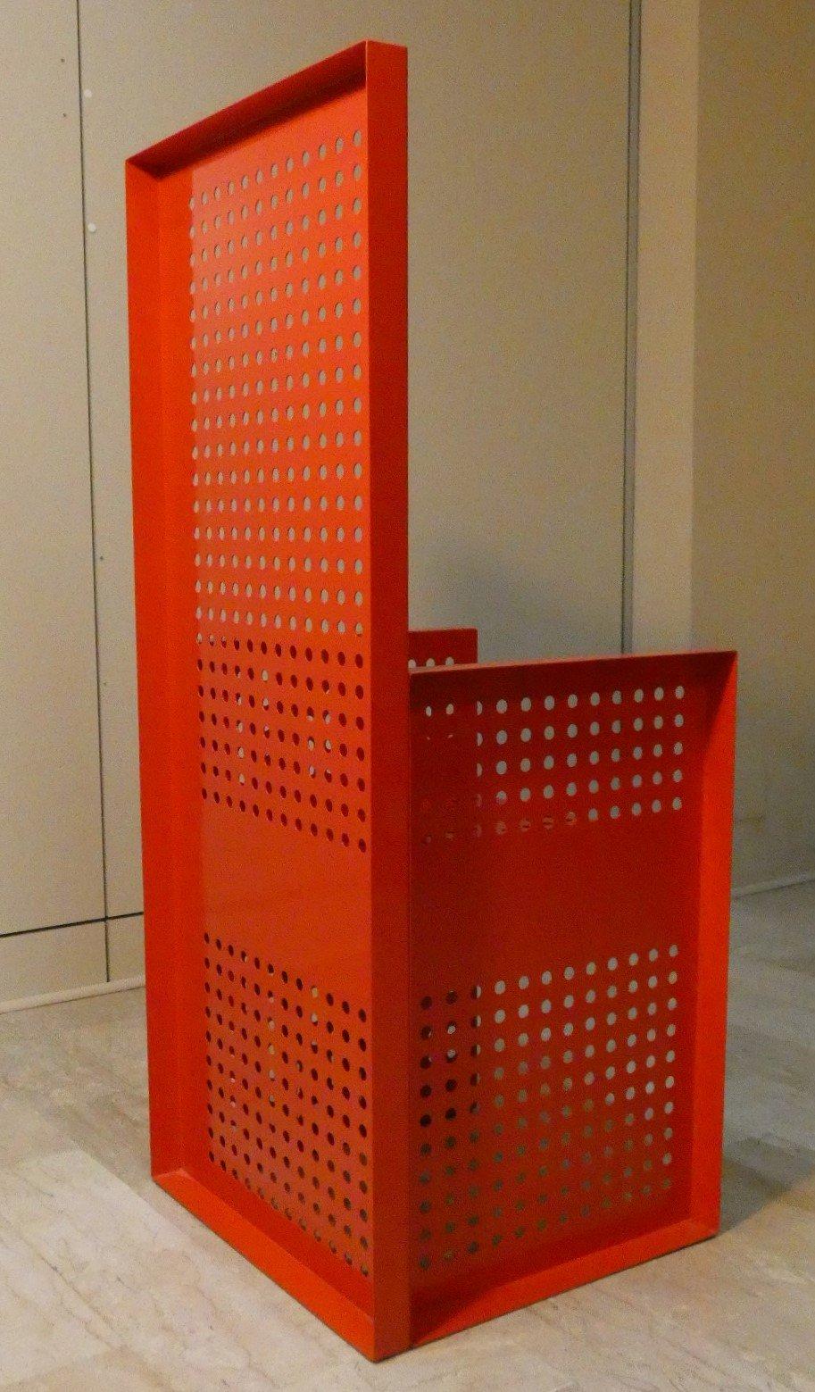 Set di 2 Sedie Trono Futurista in Ferro e Smalto by Urano Palma in vendita 1