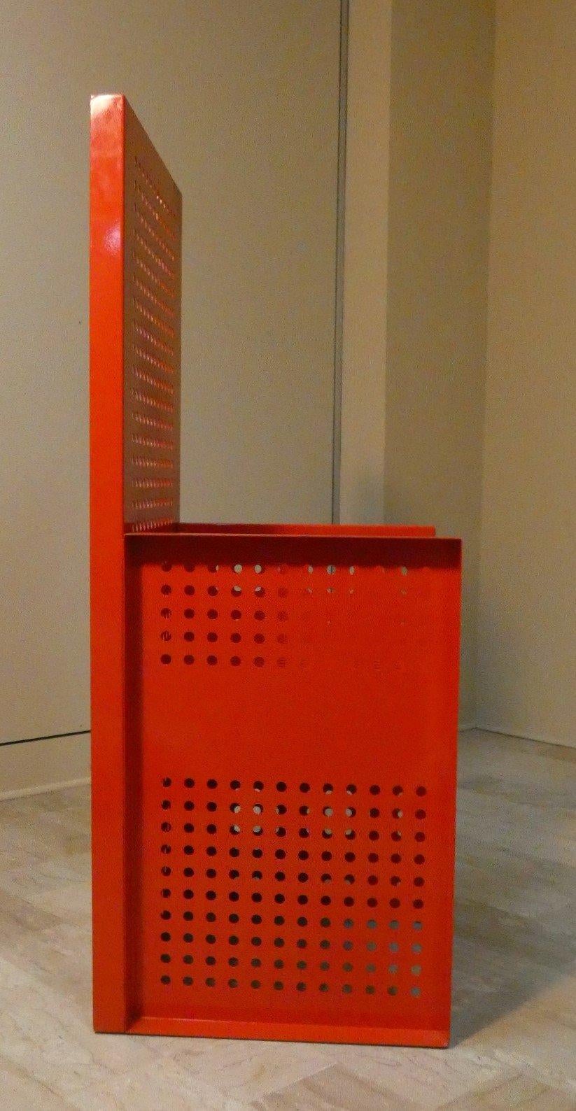 Set di 2 Sedie Trono Futurista in Ferro e Smalto by Urano Palma in vendita 2