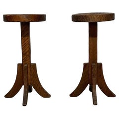 Set of 2 brutalist stools from the 1960s
