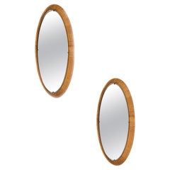 Set di 2 specchi ovali in rattan, RO.MA
