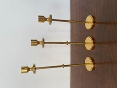 Ensemble de 3 chandeliers en laiton vintage des années 1970