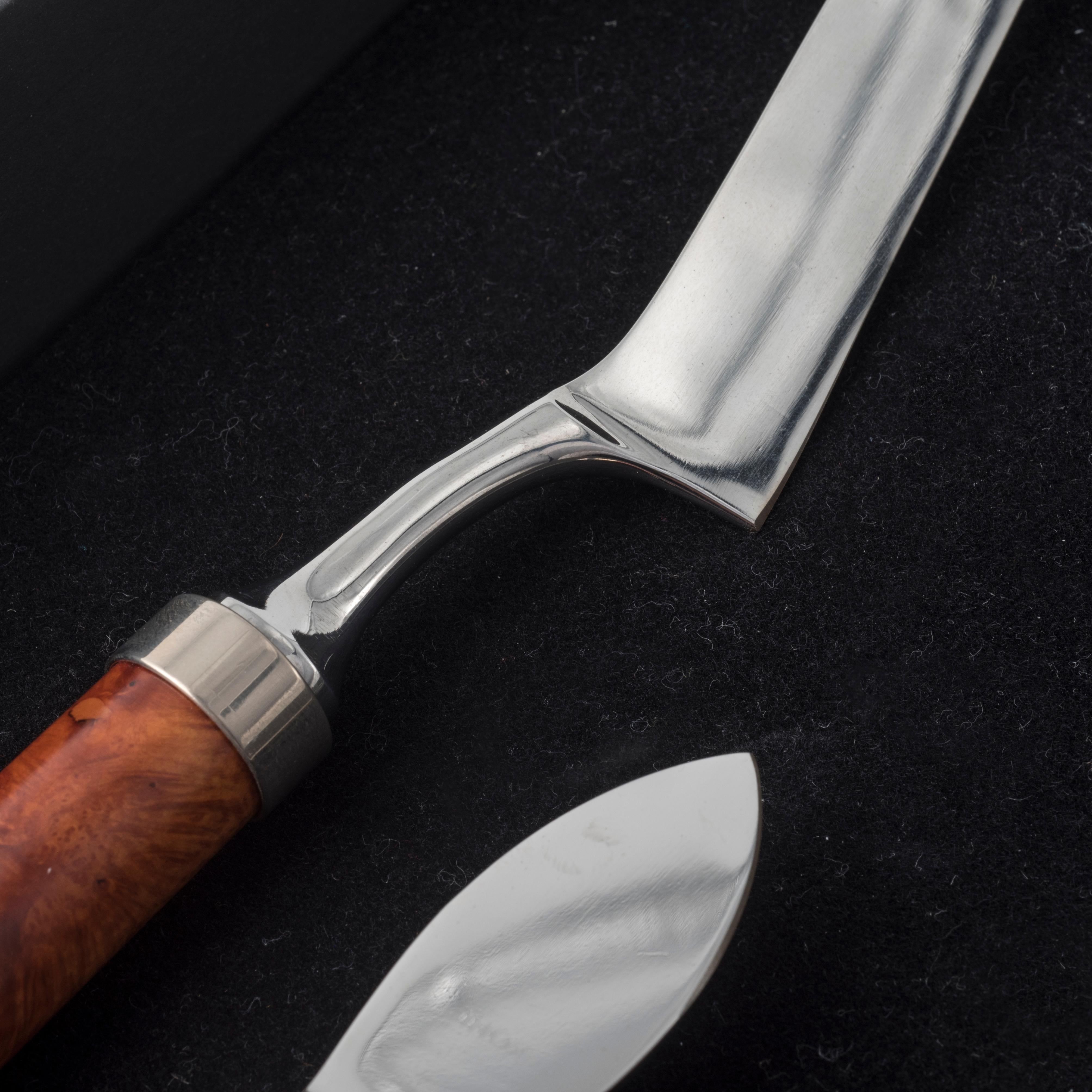 JUEGO DE 3 CUCHILLOS PARA SUAVE, CURADO Y  grano - diseño exclusivo Art Decó en venta