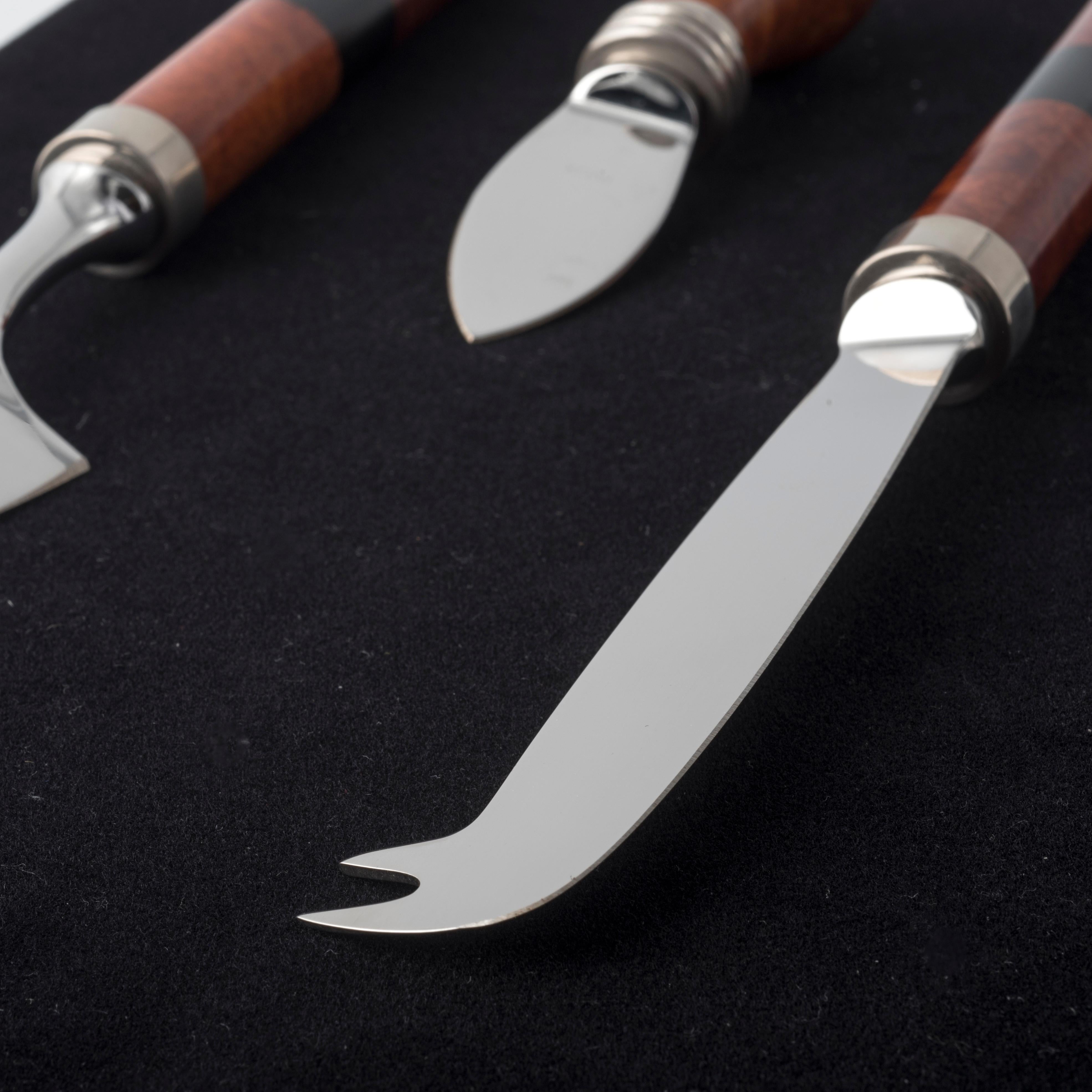 JUEGO DE 3 CUCHILLOS PARA SUAVE, CURADO Y  grano - diseño exclusivo Forjado en venta