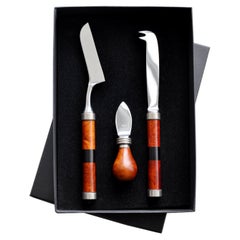 JUEGO DE 3 CUCHILLOS PARA SUAVE, CURADO Y  grano - diseño exclusivo