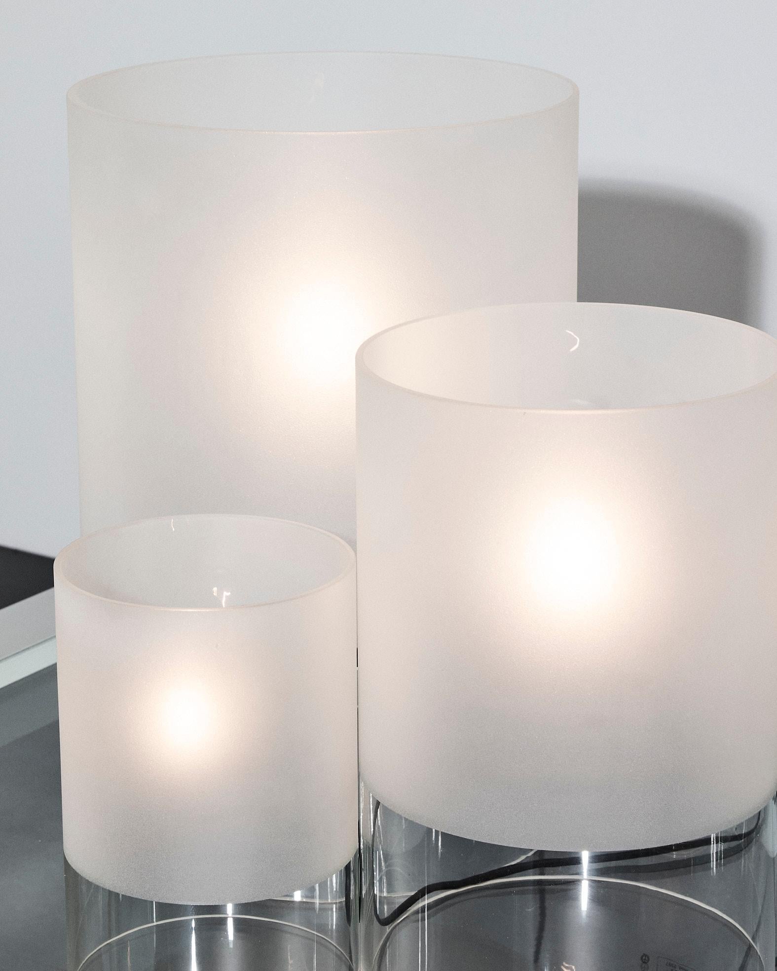 Vetro Set di 3 lampade da tavolo mod. 2597, design di Rosati per Fontana Arte in vendita