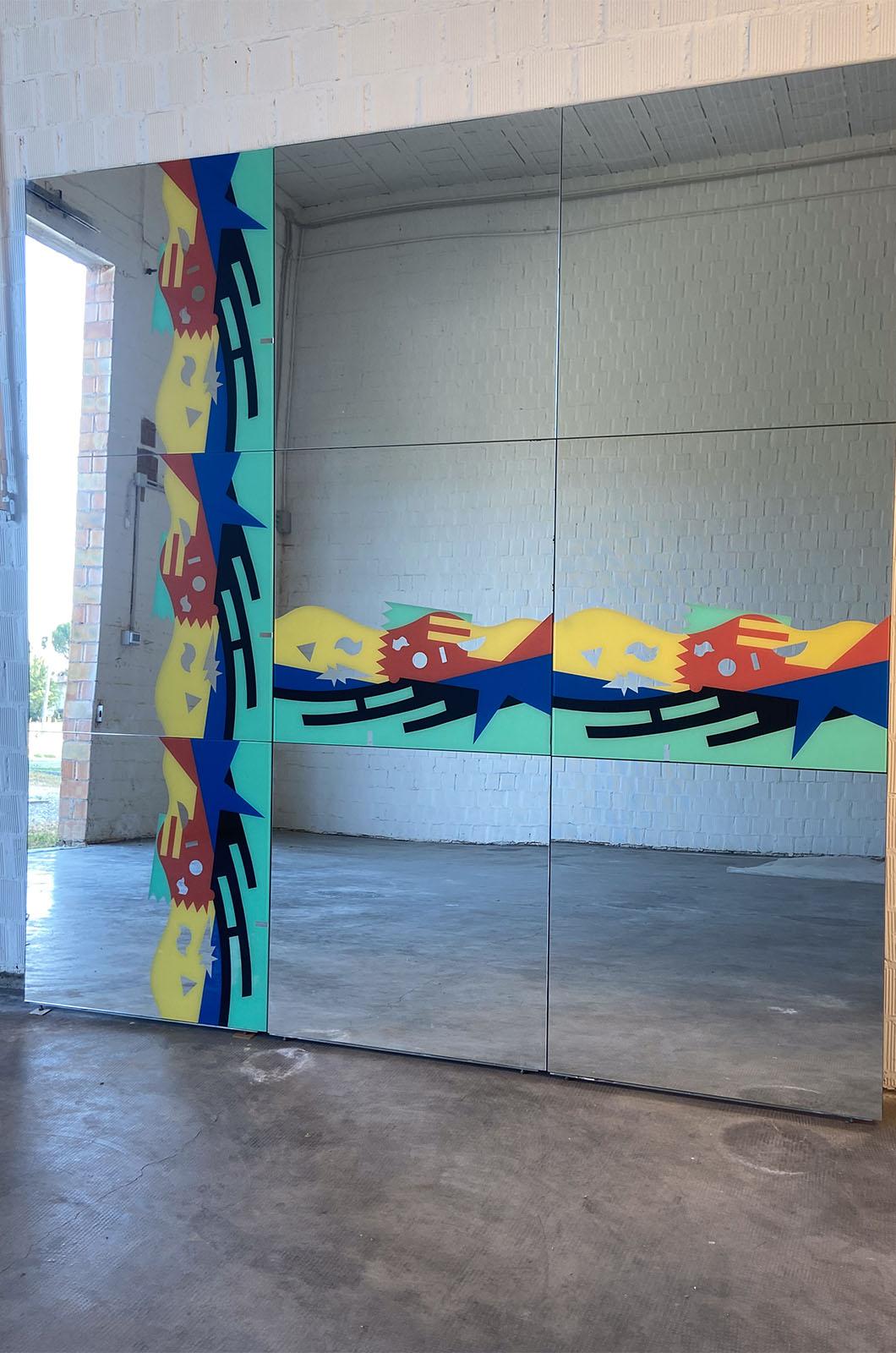 Italian Set of 3 mirrored panels by Alessandro Mendini for Elam For Sale