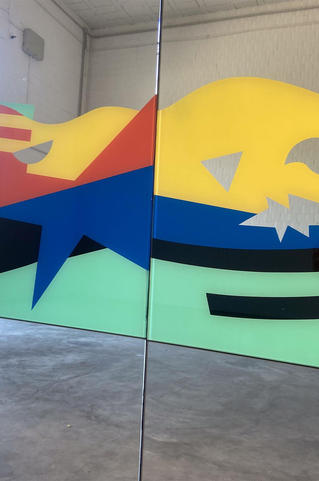 Late 20th Century Set of 3 mirrored panels by Alessandro Mendini for Elam For Sale