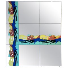 Set of 3 mirrored panels by Alessandro Mendini for Elam