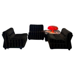 Set di 3 poltrone Amanta di Mario Bellini per B&B e Tavolino