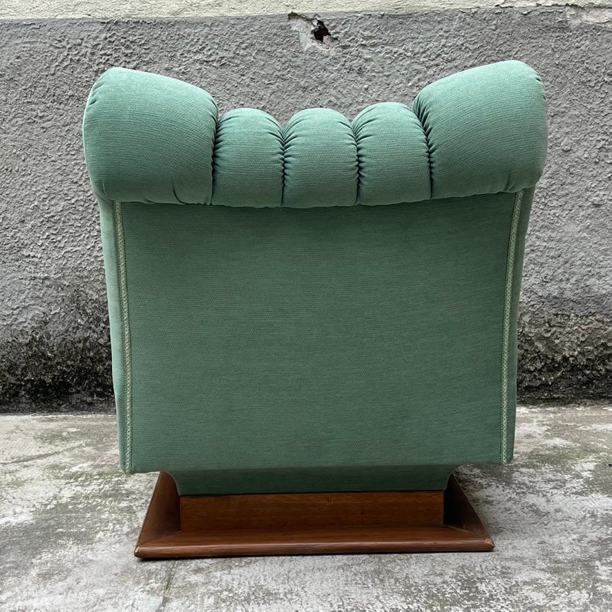 Set di 3 Poltrone Modulari con Ampia Base in Legno - Italia – Anni '70 in vendita 3