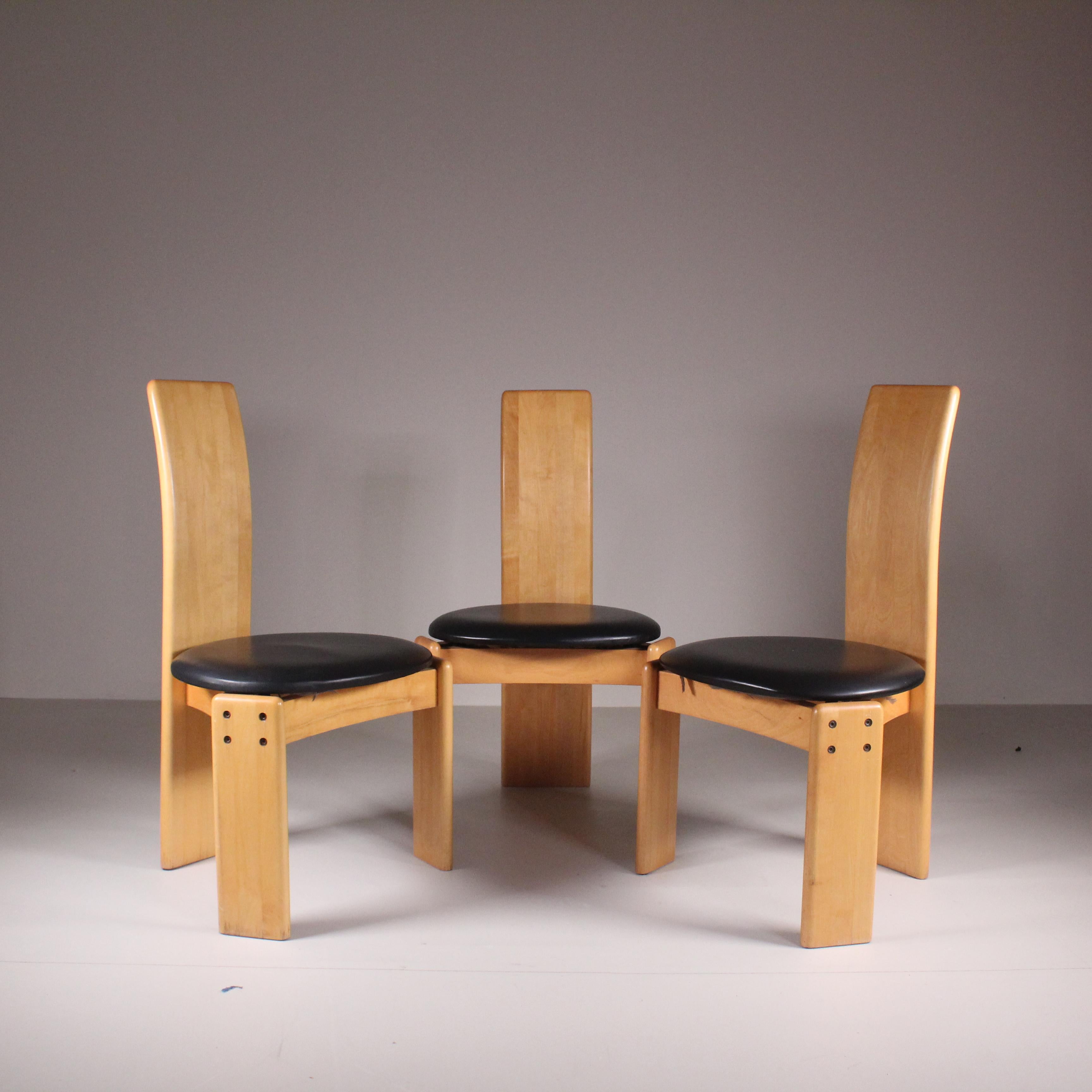 Mid-20th Century Set di 3 sedie, Mario Marenco, Mobilgirgi, 1970 For Sale