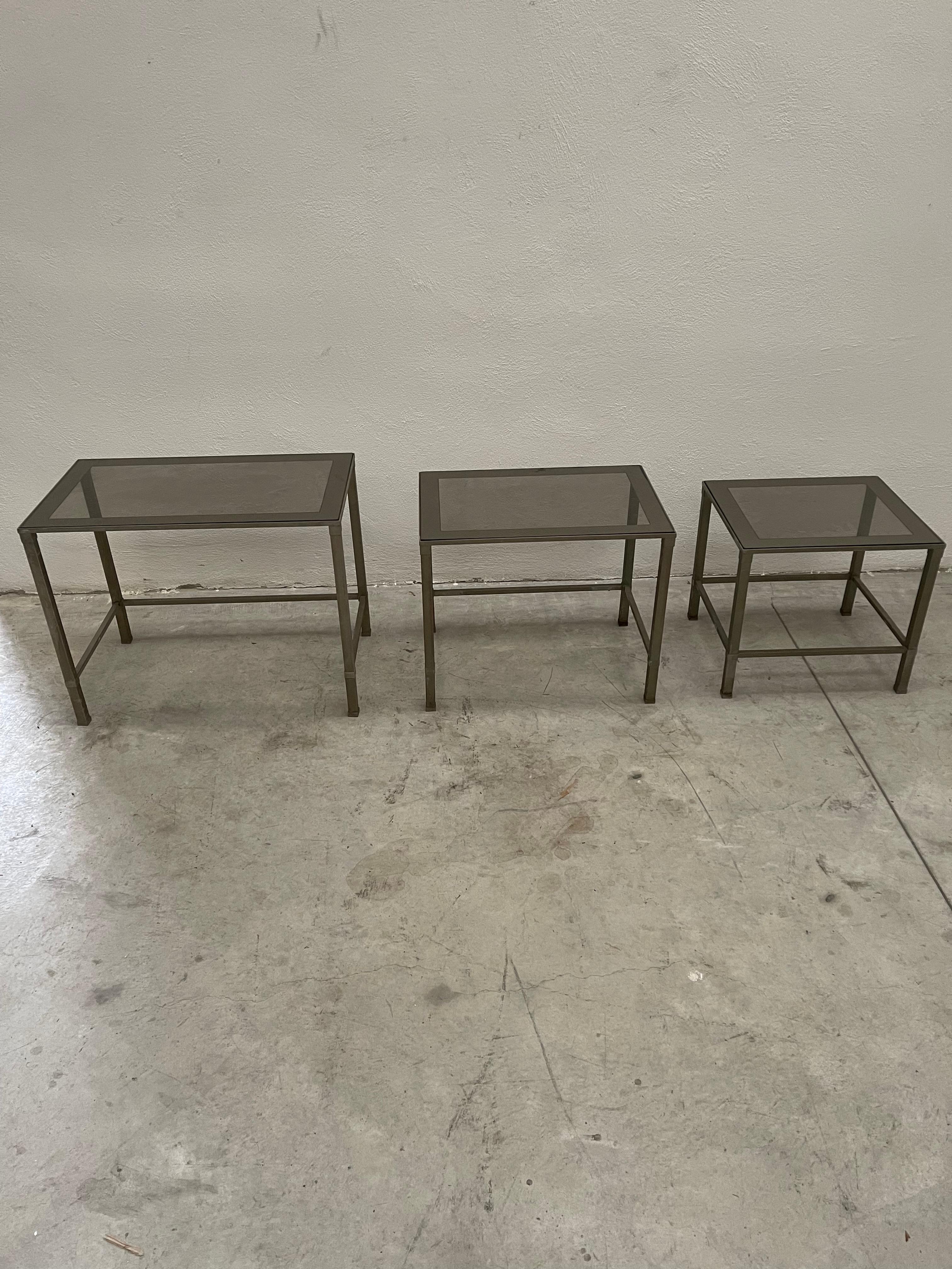 Set of 3 vintage coffee tables. Private Collection Domenico Rugiano 