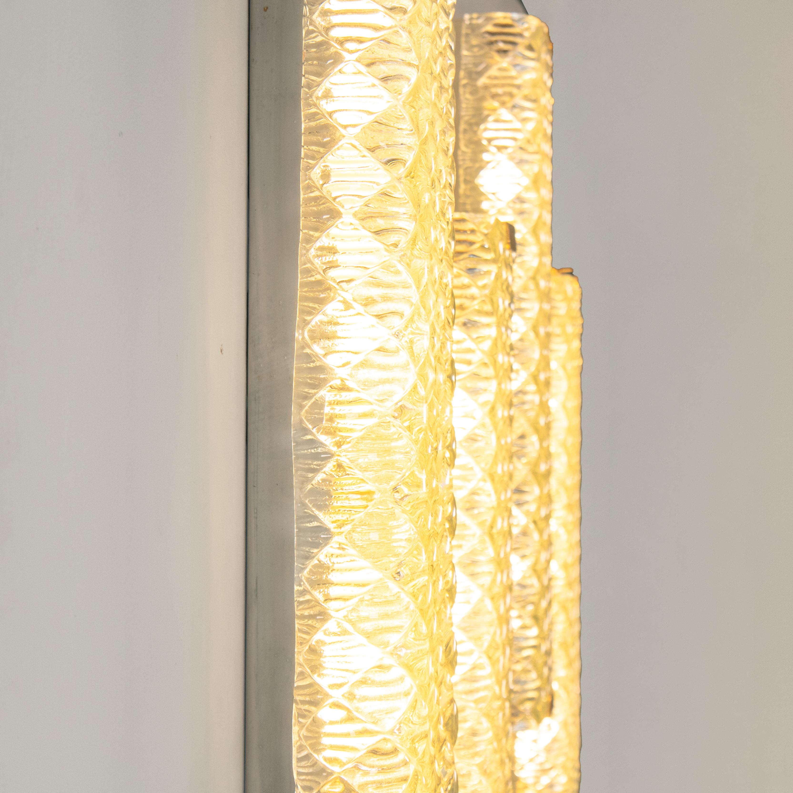 Set of 4 Murano Glass Wall Lights, Attributed to Venini For Sale 2