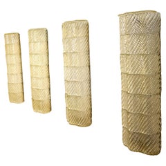 Set of 4 large wall lamps by Venini, Italy, 1940s.